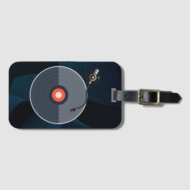 Vinyl Record Luggage Tag Gepäckanhänger (Vorderseite (Horizontal))