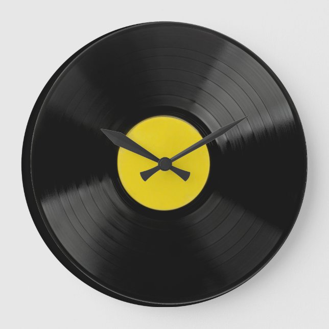 Vinyl Record Music Clock Große Wanduhr (Vorderseite)