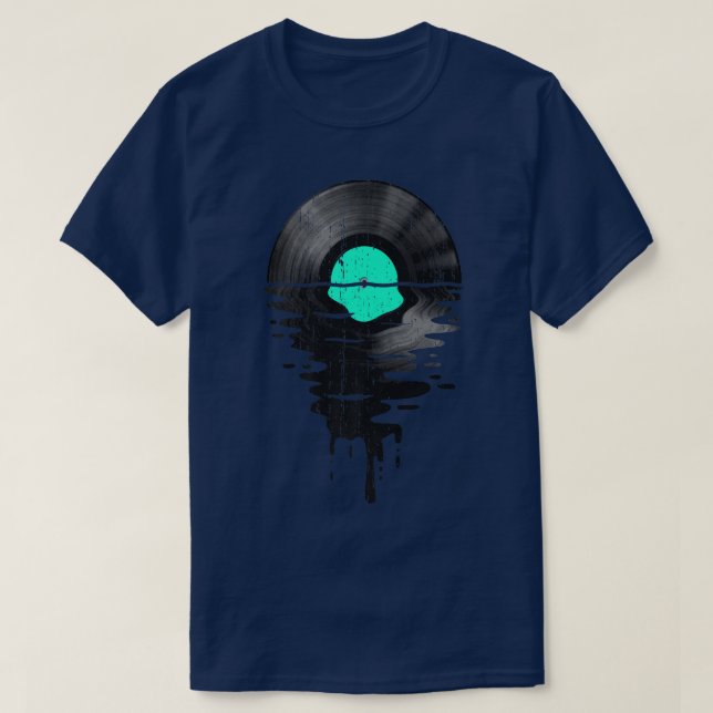 Vinyl Record Music LP Classic 80s Sunset  T-Shirt (Design vorne)