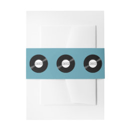 Vinyl Record Muster mit bearbeitbarer Farbe für Mo Einladungsbanderole