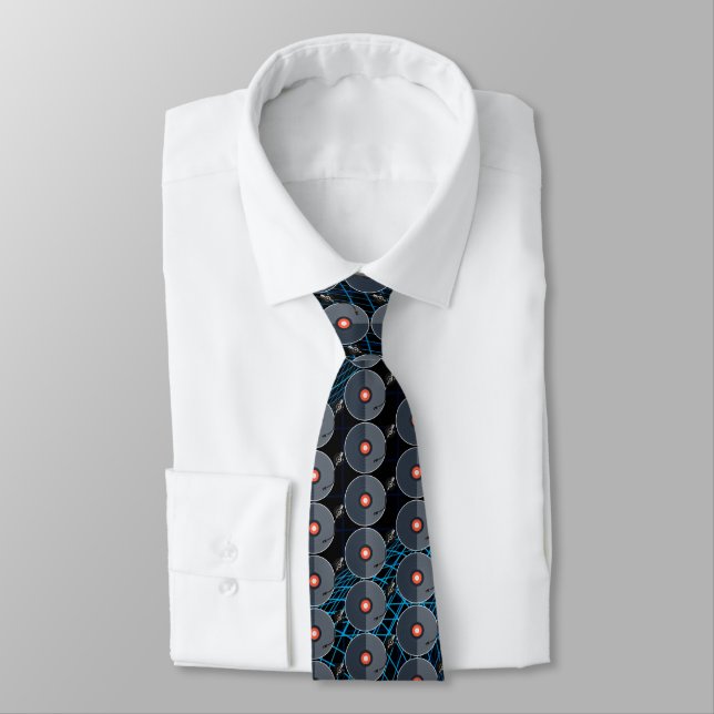 Vinyl Record Neck Tie Krawatte (Gebunden)