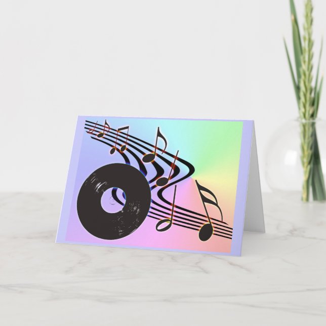 Vinyl Record & Notes Card Karte (Vorderseite)