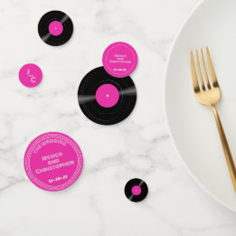 Vinyl Record Personalisiert Confetti Groovy Lila Konfetti