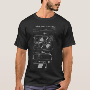 Vinyl Record Player Patent Schematische Turntable T-Shirt