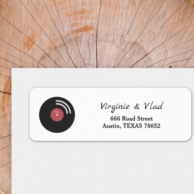 Vinyl Record-Rücksendeadresse (Vinyl Record Return Address Label)