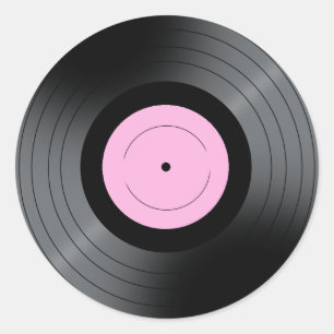 Vinyl Record Runder Aufkleber