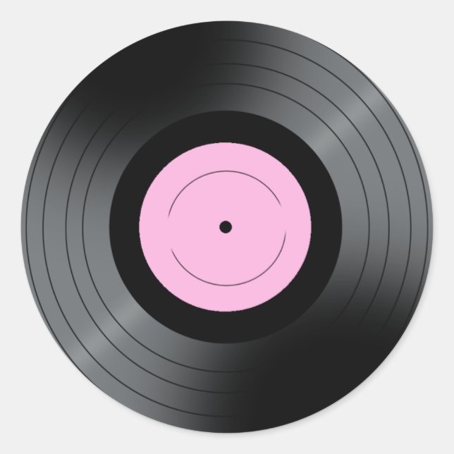 Vinyl Record Runder Aufkleber (Vorderseite)