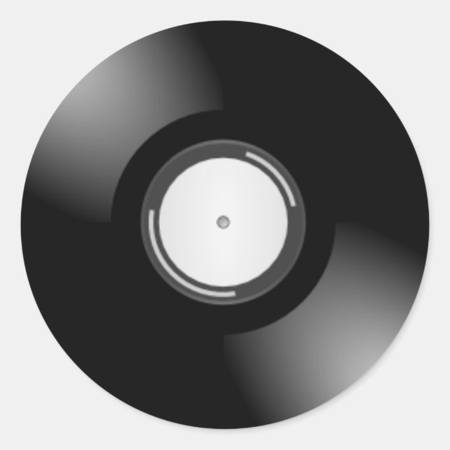 Vinyl Record Runder Aufkleber (Vorderseite)