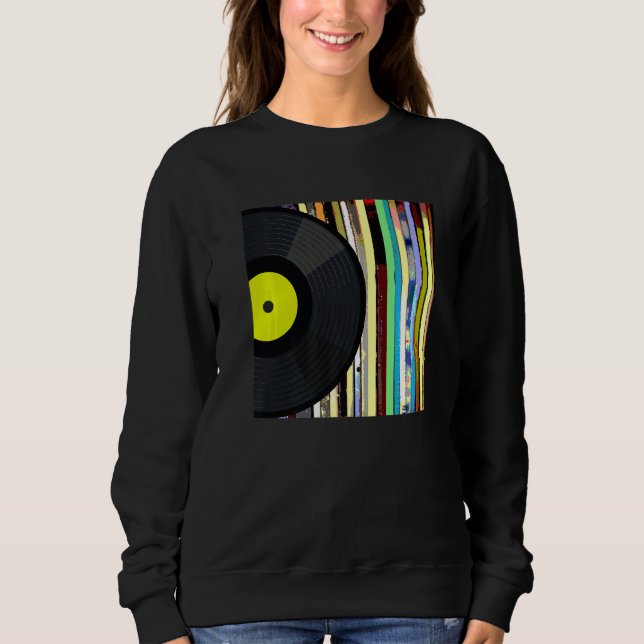 Vinyl Record Sammlung Vinyl Album Sweatshirt (Vorderseite)