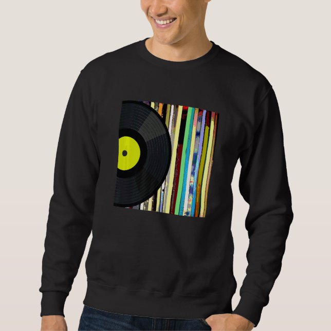 Vinyl Record Sammlung Vinyl Album Sweatshirt (Vorderseite)