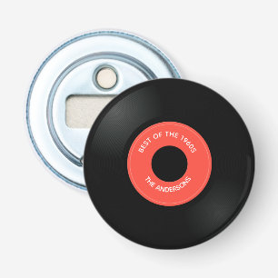 Vinyl Record Single "45" Design Flaschenöffner