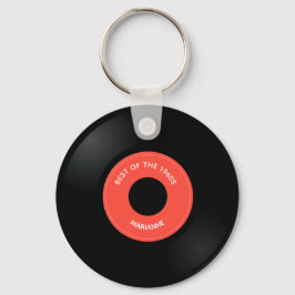 Vinyl Record Single "45" Design Schlüsselanhänger