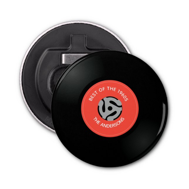 Vinyl Record Single Design Flaschenöffner (Vorderseite)