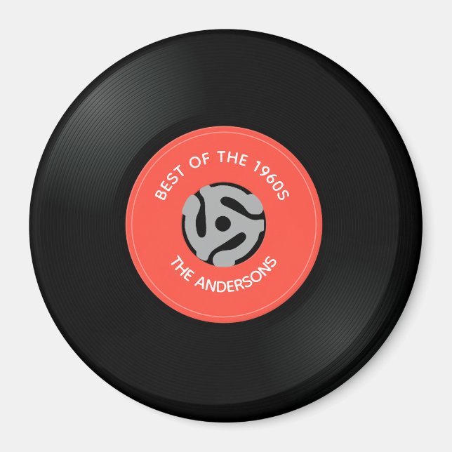Vinyl Record Single Design Magnet (Vorne)