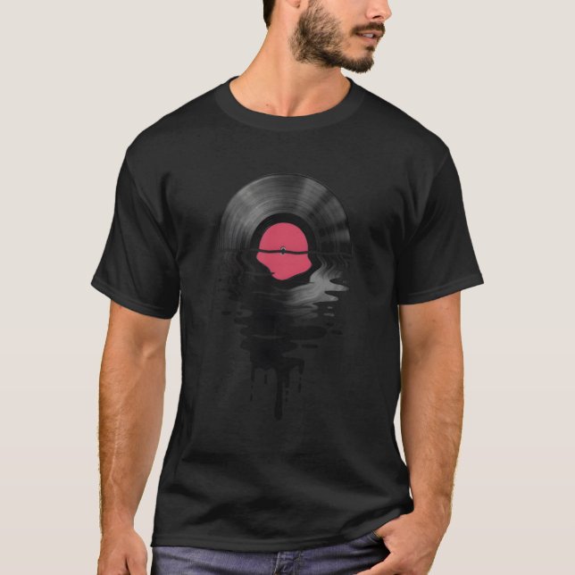 Vinyl Record Sunset T-Shirt (Vorderseite)