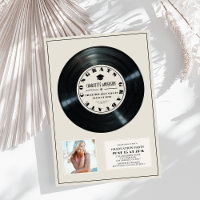 Vinyl Record Tan Plaque Foto Abschluss