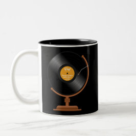 Vinyl Record Timeless Treasure, endless Joy Globe Zweifarbige Tasse