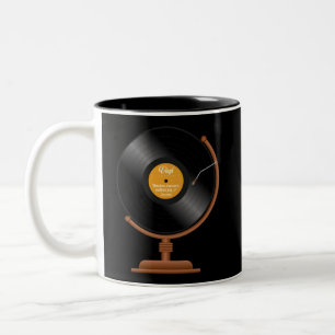 Vinyl Record Timeless Treasure, endless Joy Globe Zweifarbige Tasse