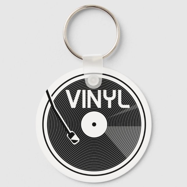 Vinyl Record-Turntable Schlüsselanhänger (Vorderseite)