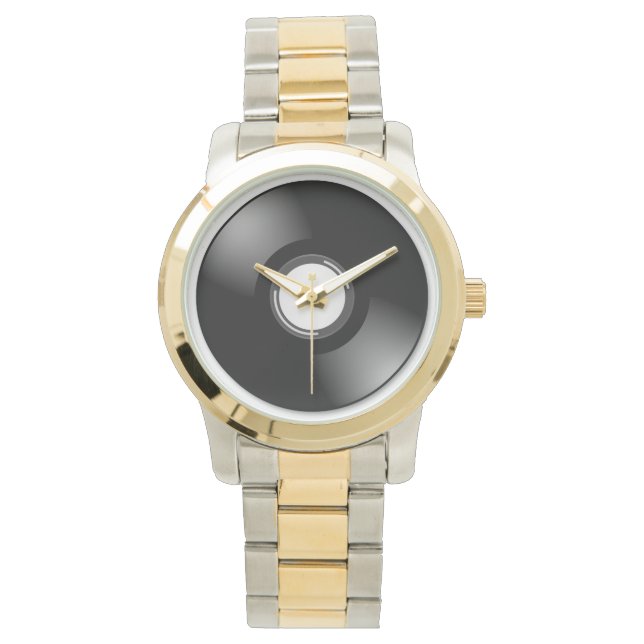 Vinyl Record Two Tone Watch Armbanduhr (Vorderseite)