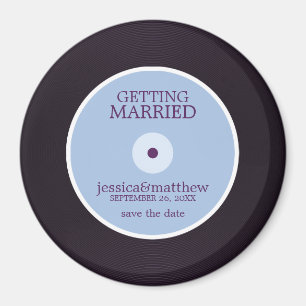 Vinyl Record Wedding Save the Date Magnet
