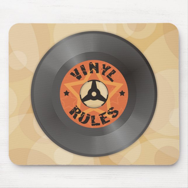 Vinyl regiert mousepad (Vorne)