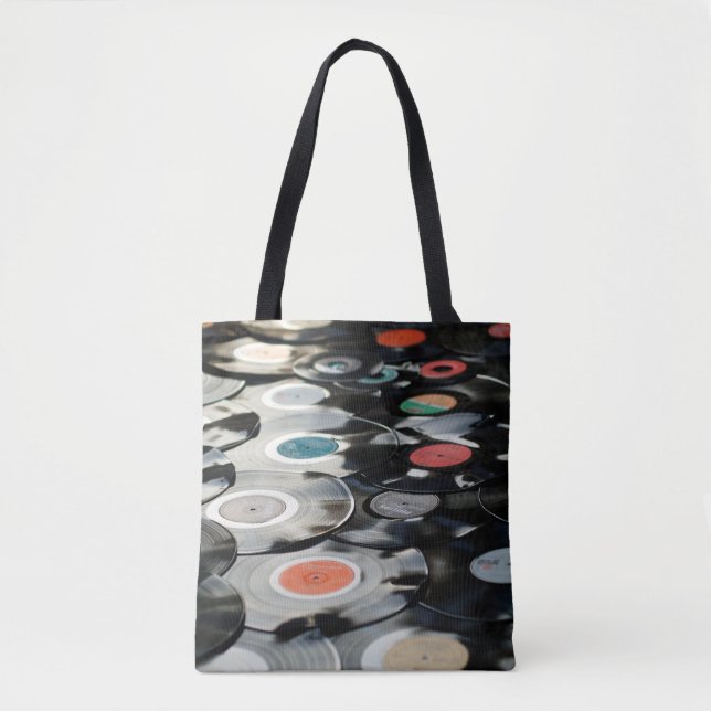 Vinyl Retro Kunststoff alt schwarz Tasche (Vorderseite)