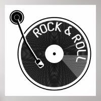 Vinyl-Schallplatte in Schwarz und Weiß