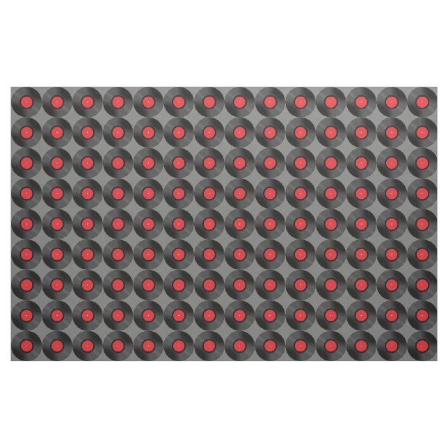 Vinyl-Schallplatten-Design-Stoff Stoff (Yard (91,4 cm))