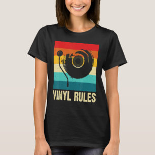 Vinyl-Schallplatten Sammler Vinyl Regeln Musik Sch T-Shirt