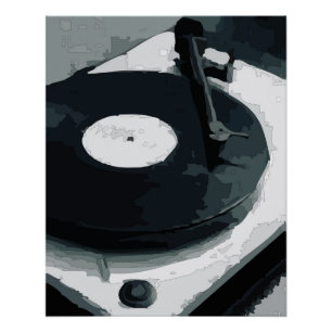 Vinyl-Schallplattenrekorder Poster