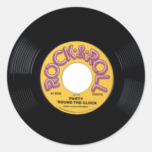 Vinyl-Single 45 rpm Schallplatte Runder Aufkleber