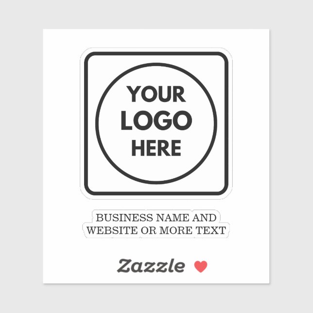 Vinyl Square Logo Text Business QR label (Blatt)