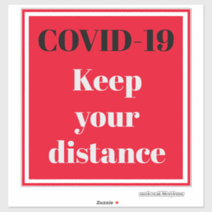 Vinyl Sticker ausschneiden - COVID-19 Behalt deine