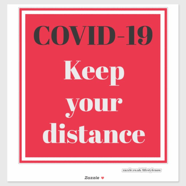 Vinyl Sticker ausschneiden - COVID-19 Behalt deine (Blatt)