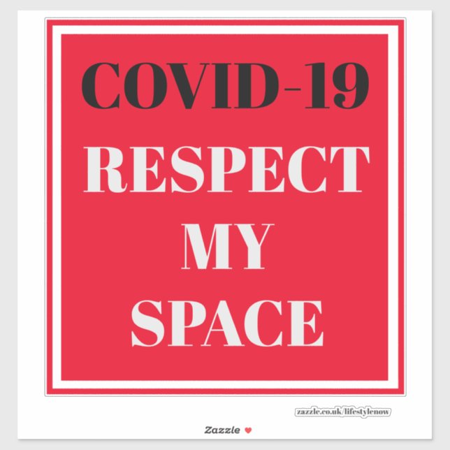 Vinyl Sticker ausschneiden - COVID-19 meinen Platz (Blatt)