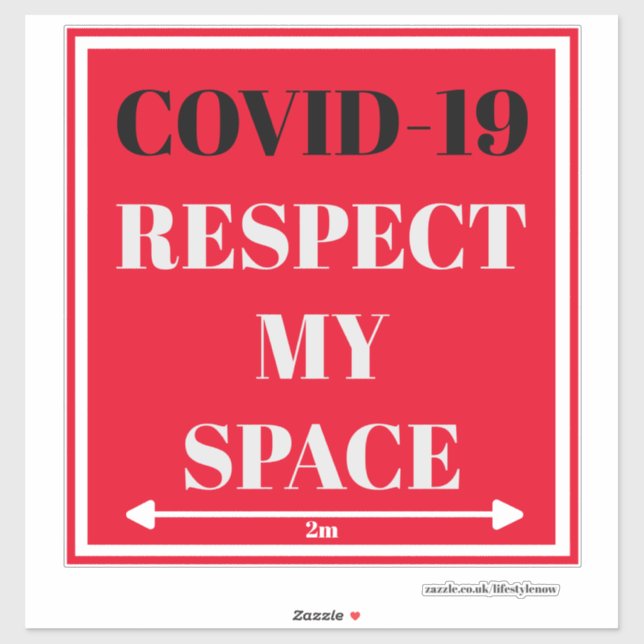 Vinyl Sticker ausschneiden - COVID-19 Respect My S (Blatt)