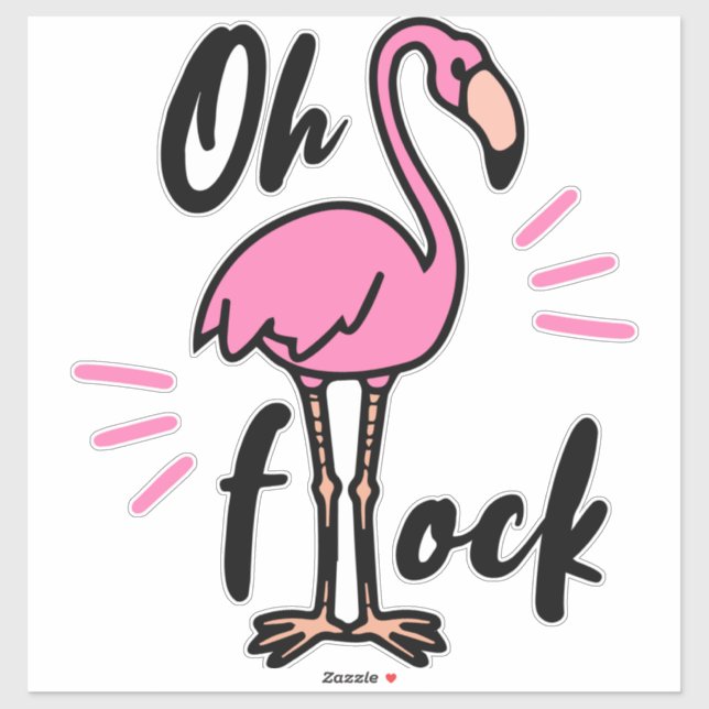 Vinyl-Sticker, Flamingo Aufkleber (Blatt)