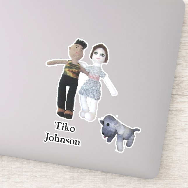 Vinyl Sticker - Paar und Hund (Detail)