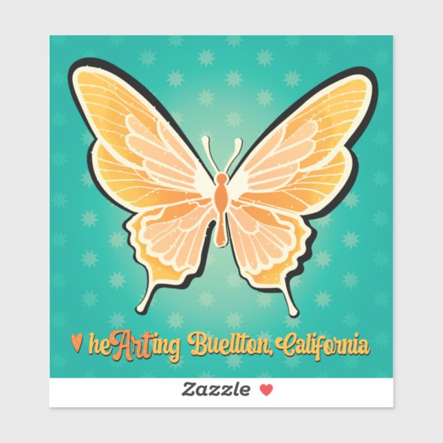 Vinyl Sticker - Pop Butterflies - Buellton.Art (Blatt)