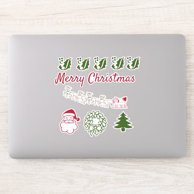 Vinyl Sticker - Weihnachtsthema 1 (Computer)