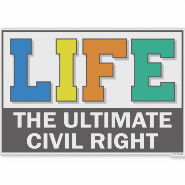 Vinyl sticker with a bold design. (Vorderseite)