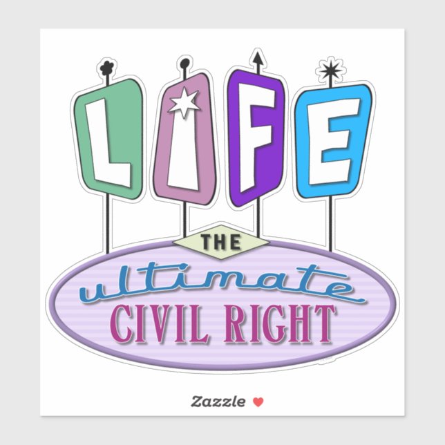 Vinyl sticker with a retro design. (Blatt)