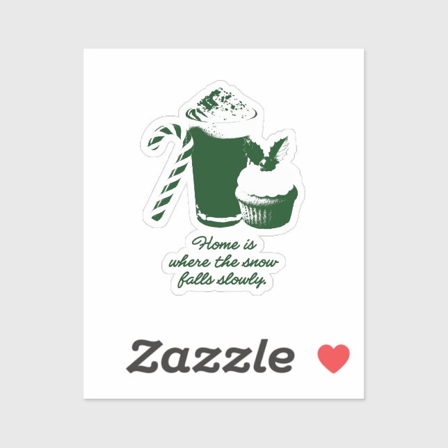 Vinyl Stickers with winter illustration Aufkleber (Blatt)