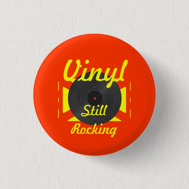 Vinyl Still Rocking 2 Gelb/Orange Button (Vorderseite)