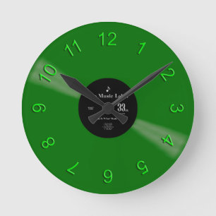 Vinyl Time Runde Wanduhr