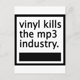 Vinyl tötet die MP3-Industrie - Vintage Postkarte