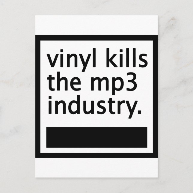 Vinyl tötet MP3-Industrie - Vintag Postkarte (Vorderseite)