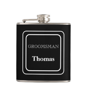 Vinyl umwickelte Flasche-Trauzeuge Flachmann