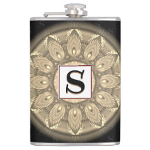 Vinyl verpackt Custom angesagt Flask sepia psyched